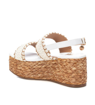 Xti Sandals 142686 white -Height 7cm wedge