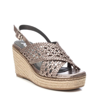 Xti Sandals 142746 grey -Height wedge 8cm