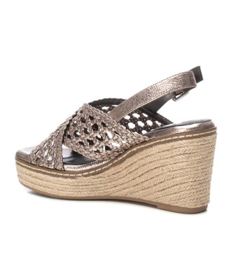 Xti Sandals 142746 grey -Height wedge 8cm