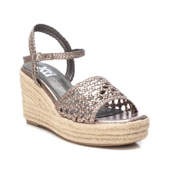 Xti Sandals 142747 grey -Height wedge 8cm