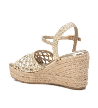 Xti Sandals 142747 gold -Height wedge 8cm