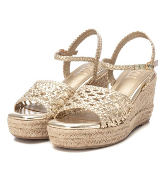 Xti Sandals 142747 gold -Height wedge 8cm