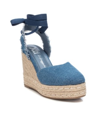 Xti Sandals 142760 blue -Height 9cm wedge