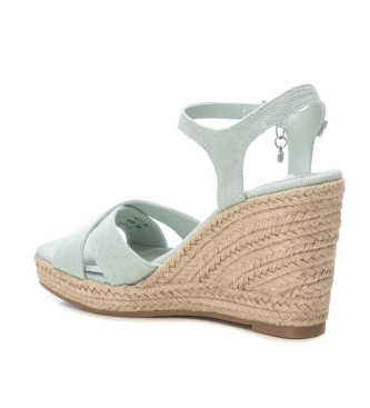 Xti Sandals 142768 blue -Height wedge 9cm
