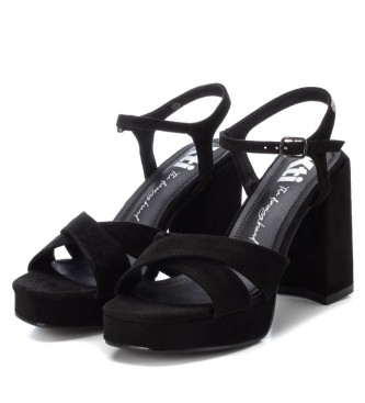 Xti Sandali 142797 črni -Višina pete 9 cm