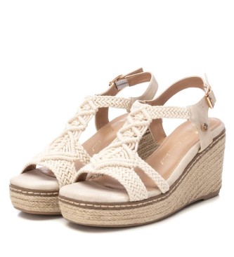 Xti Sandals 142834 white -Height wedge 8cm