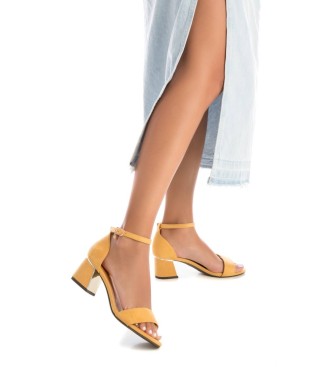 Xti Sandalias de piel 142836 amarillo