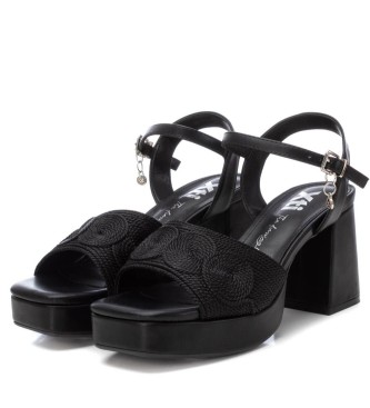 Xti Sandals 142845 black -Heel height 7cm