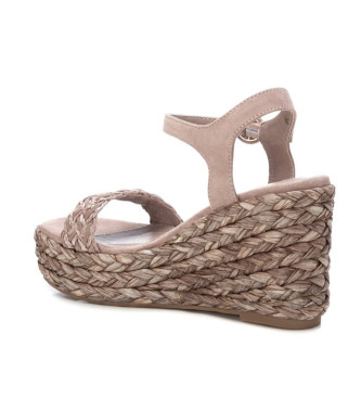 Xti Sandalen 142859 taupe -Hhe Keil 9cm