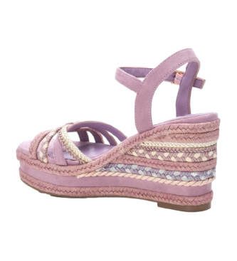 Xti Wedge sandals 142861 pink -height of wedge: 9cm