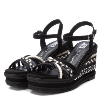 Xti Sandals 142861 black -Height wedge 9cm