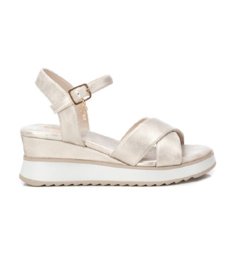 Xti Sandalen 142868 goud -Hoogte 7cm sleehak