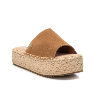 Xti Bruine leren sandalen 143639