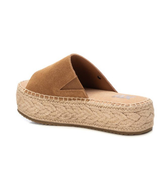 Xti Bruine leren sandalen 143639