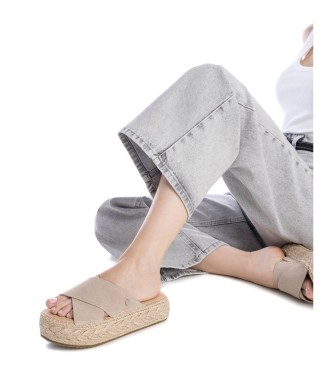 Xti Sandalias de piel 143640 beige