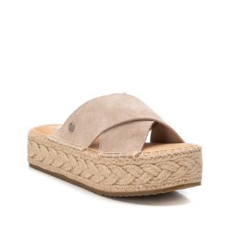 Xti Sandalias de piel 143640 beige