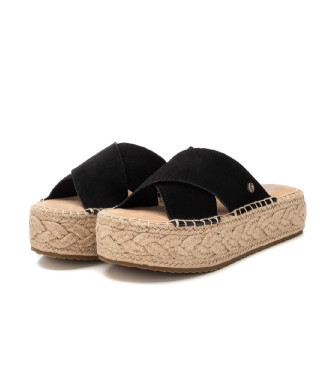 Xti Sandalias de piel 143640 negro