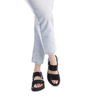 Xti Ledersandalen 143872 schwarz