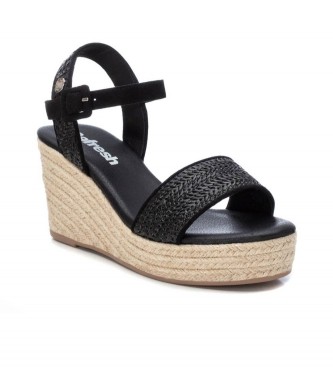 Refresh Sandals with black wedge -Height wedge 9cm