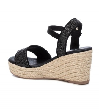 Refresh Sandals with black wedge -Height wedge 9cm