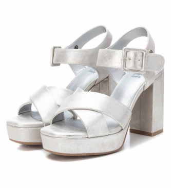 Xti Sandalias tiras cruzadas Plata -Altura Tacn 10cm-