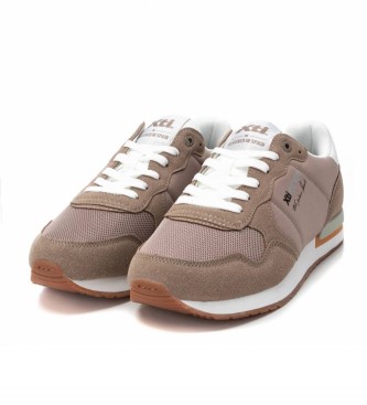 Xti Taupe combined sneakers
