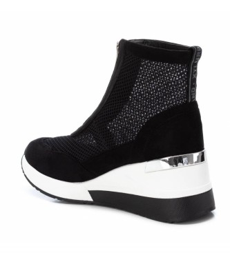 Xti Sneakers with black transparencies - Height 7cm wedge