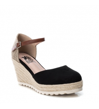 Xti Sandalia cuña media 034102 negro -Altura cuña: 8cm- - Tienda Esdemarca  moda, calzado y complementos - zapatos de marca y zapatillas de marca