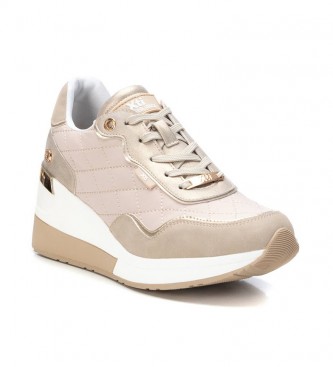 Xti Sneakers 44202 beige -Height of the wedge: 7cm