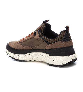 Xti Leather Sneakers 143171 brown