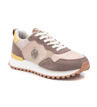 Xti Leder Turnschuhe 143594 taupe