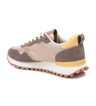 Xti Leder Turnschuhe 143594 taupe