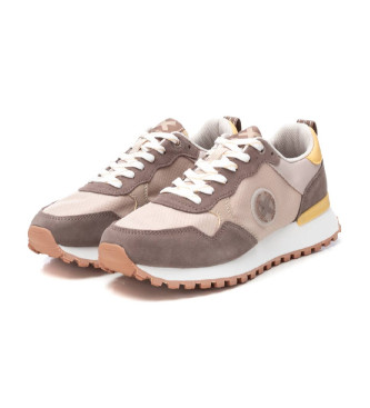 Xti Leder Turnschuhe 143594 taupe