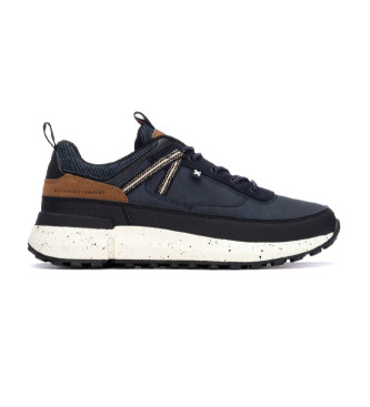 Xti Baskets en cuir 144731 navy