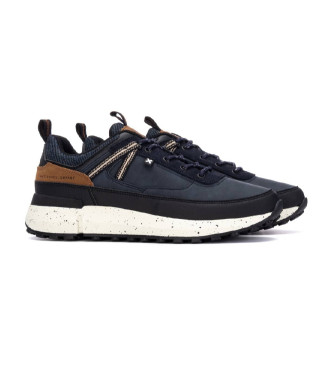 Xti Baskets en cuir 144731 navy