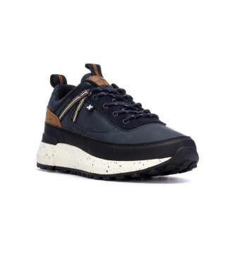 Xti Baskets en cuir 144731 navy