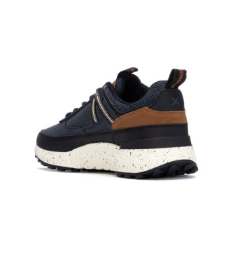 Xti Baskets en cuir 144731 navy