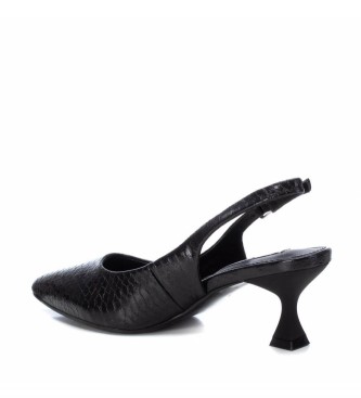 Xti Chaussures effet cuir verni noir -Hauteur du talon 5cm