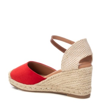 Xti Espadrilles en cuir 140746 rouge