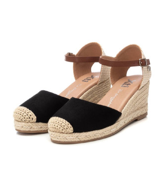 Xti Espadrilles en cuir 140746 noir 