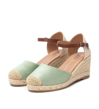 Xti Espadrilles en cuir turquoise 140746 