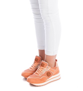 Xti Leather Sneakers 141080 orange