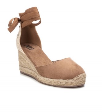 Xti Leather espadrilles 141094 taupe