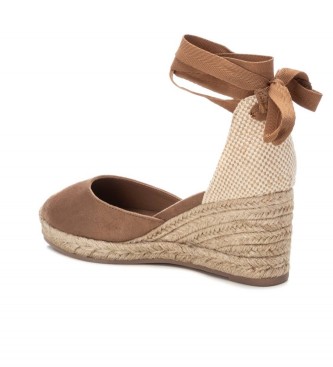 Xti Espadrillas in pelle 141094 tortora