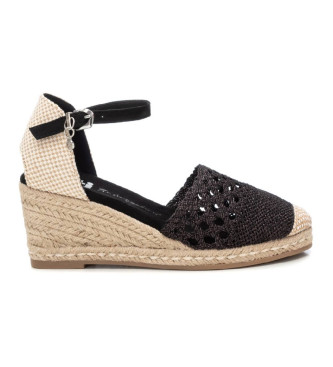 Xti Espadrilles 142333 schwarz -Hhe Keil 6cm