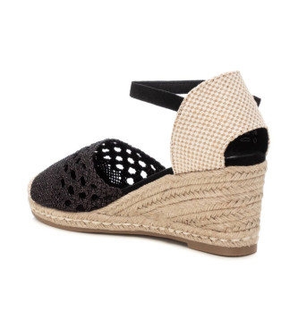 Xti Espadrilles 142333 svart -Hjd kil 6cm