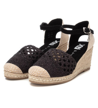 Xti Espadryle 142333 czarny - Wysokość klina 6cm