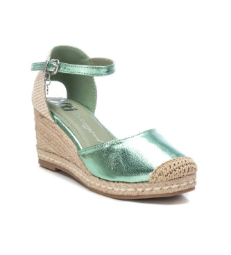 Xti Sandals 142334 green -Height wedge 6cm