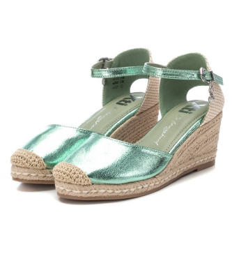 Xti Sandals 142334 green -Height wedge 6cm