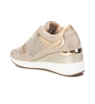 Xti Trainers 142372 gold -Height wedge 7cm